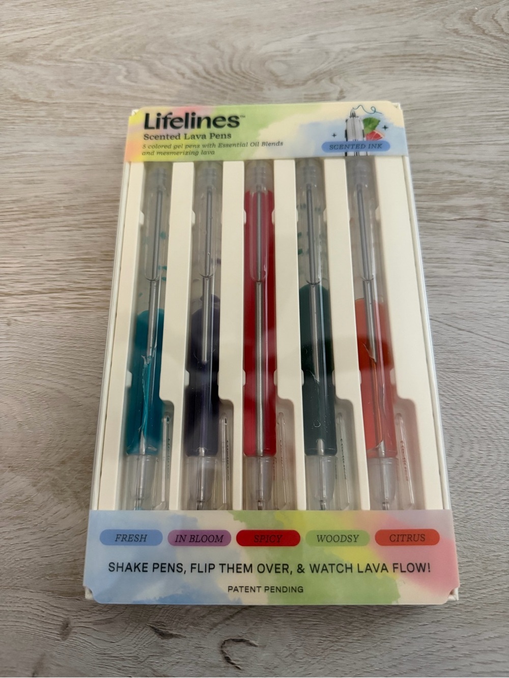 Lifelines Scented Lava Pens - Teal, Purple, Red, Green, Orange